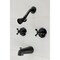 Kingston Brass KB240AX Two-Handle Tub and Shower Faucet, Matte Black KB240AX - alternate 2